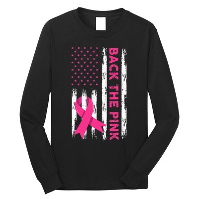 Back The Pink Breast Cancer Awareness Long Sleeve Shirt