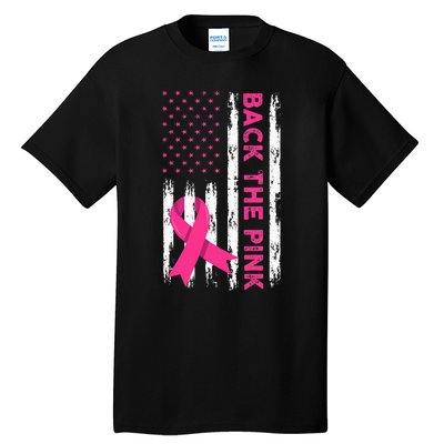 Back The Pink Breast Cancer Awareness Tall T-Shirt