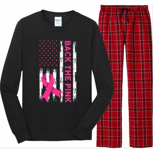 Back The Pink Breast Cancer Awareness Long Sleeve Pajama Set