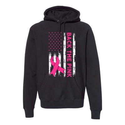 Back The Pink Breast Cancer Awareness Premium Hoodie