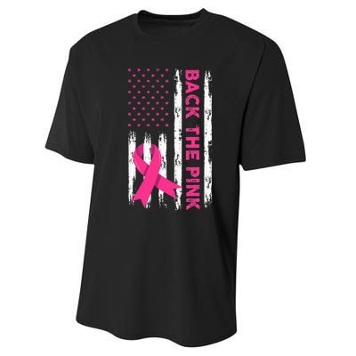 Back The Pink Breast Cancer Awareness Performance Sprint T-Shirt