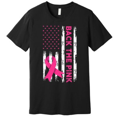 Back The Pink Breast Cancer Awareness Premium T-Shirt