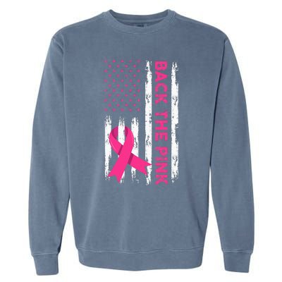 Back The Pink Breast Cancer Awareness Garment-Dyed Sweatshirt