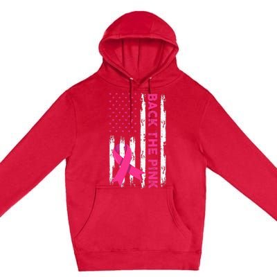 Back The Pink Breast Cancer Awareness Premium Pullover Hoodie