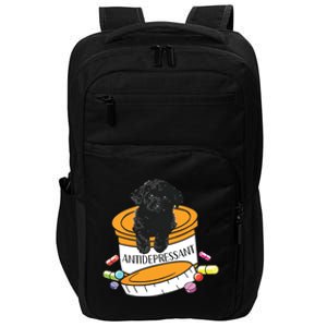 Black Toy Poodle Antidepressant Impact Tech Backpack