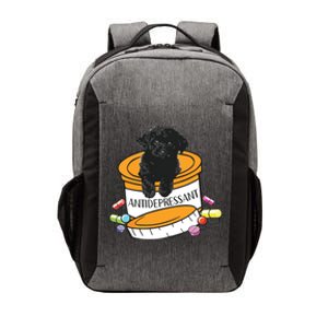 Black Toy Poodle Antidepressant Vector Backpack