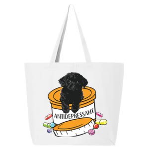 Black Toy Poodle Antidepressant 25L Jumbo Tote