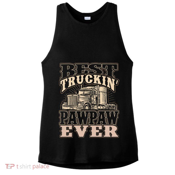 Best Truckin Pawpaw Ever Vinatge Trucker Fathers Day Gift Ladies PosiCharge Tri-Blend Wicking Tank