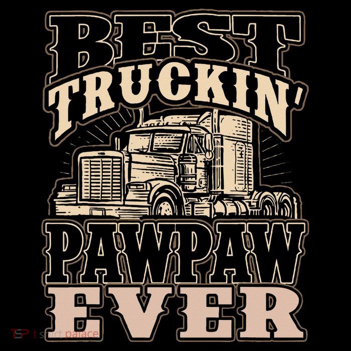 Best Truckin Pawpaw Ever Vinatge Trucker Fathers Day Gift Kids T-Shirt