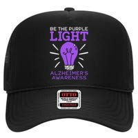 Be The Purple Light End ALZ Alzheimers Disease Awareness High Crown Mesh Back Trucker Hat