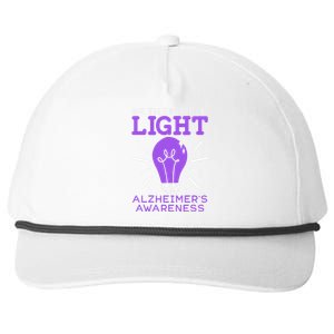 Be The Purple Light End ALZ Alzheimers Disease Awareness Snapback Five-Panel Rope Hat