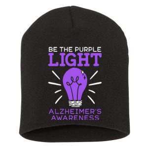 Be The Purple Light End ALZ Alzheimers Disease Awareness Short Acrylic Beanie