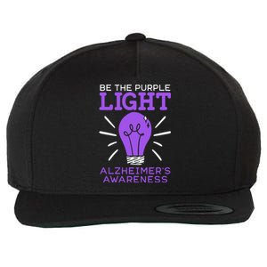 Be The Purple Light End ALZ Alzheimers Disease Awareness Wool Snapback Cap