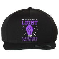 Be The Purple Light End ALZ Alzheimers Disease Awareness Wool Snapback Cap