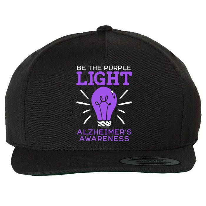 Be The Purple Light End ALZ Alzheimers Disease Awareness Wool Snapback Cap