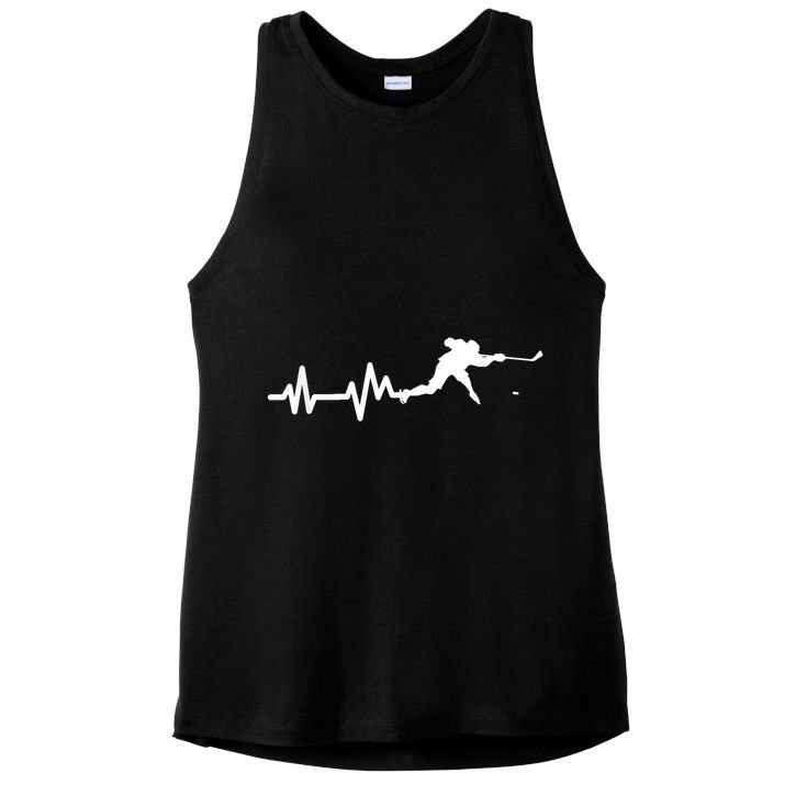 Born To Play Hockey Game Gifts Ladies PosiCharge Tri-Blend Wicking Tank