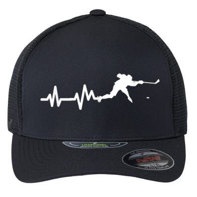 Born To Play Hockey Game Gifts Flexfit Unipanel Trucker Cap