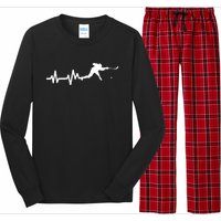 Born To Play Hockey Game Gifts Long Sleeve Pajama Set