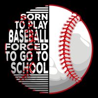 Born To Play Baseball Forced To Go To School City Backpack