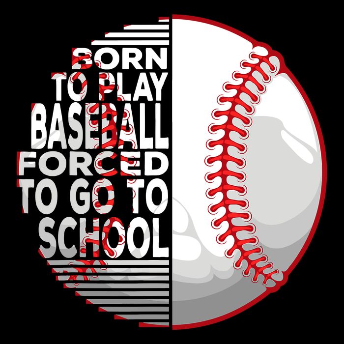 Born To Play Baseball Forced To Go To School City Backpack