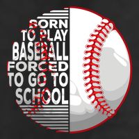 Born To Play Baseball Forced To Go To School Golf Towel