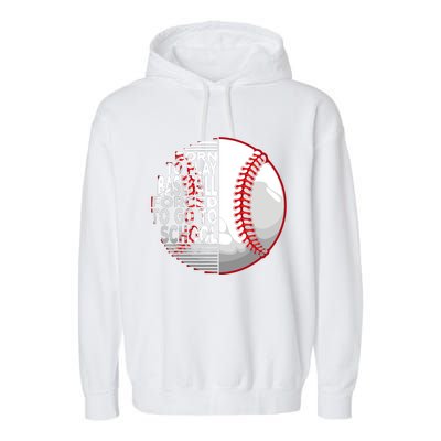 Born To Play Baseball Forced To Go To School Garment-Dyed Fleece Hoodie