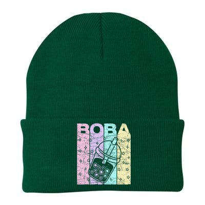 Boba Tea Pastel Bubble Tea Lover Retro Knit Cap Winter Beanie