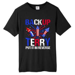 Backup Terry Put It In Reverse Funny 4th Of July Patriotic Meaningful Gift Tall Fusion ChromaSoft Performance T-Shirt