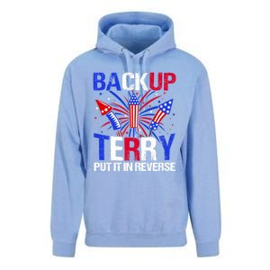 Backup Terry Put It In Reverse Funny 4th Of July Patriotic Meaningful Gift Unisex Surf Hoodie