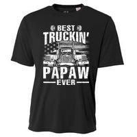 Best Truckin Papaw Ever Usa Flag Cooling Performance Crew T-Shirt