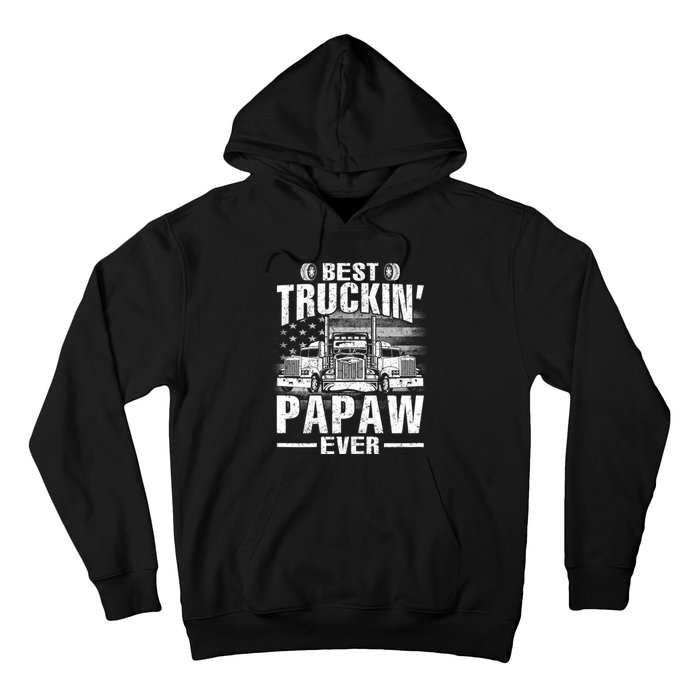 Best Truckin Papaw Ever Usa Flag Hoodie