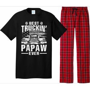 Best Truckin Papaw Ever Usa Flag Pajama Set