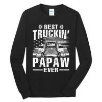 Best Truckin Papaw Ever Usa Flag Tall Long Sleeve T-Shirt