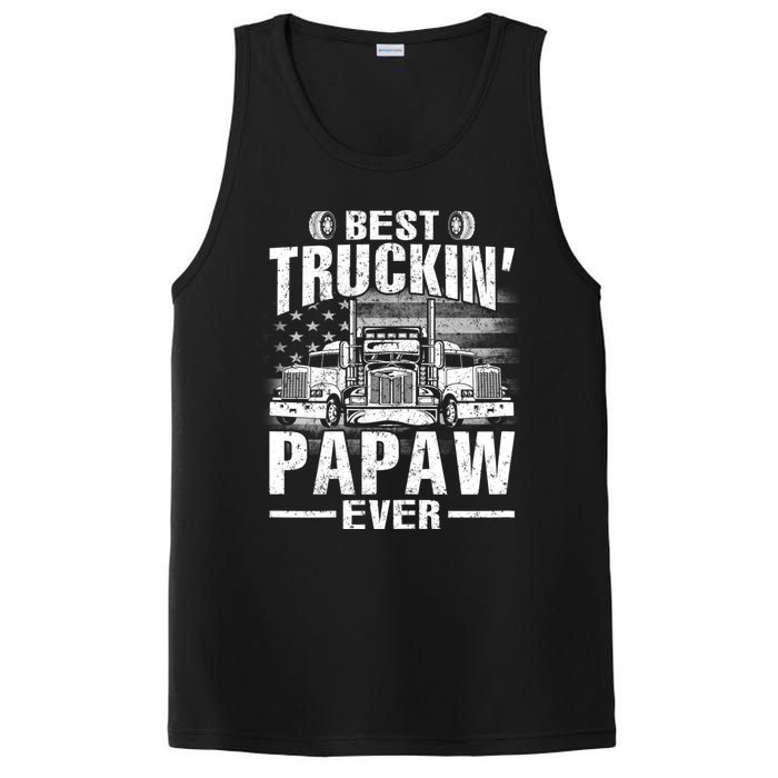 Best Truckin Papaw Ever Usa Flag PosiCharge Competitor Tank