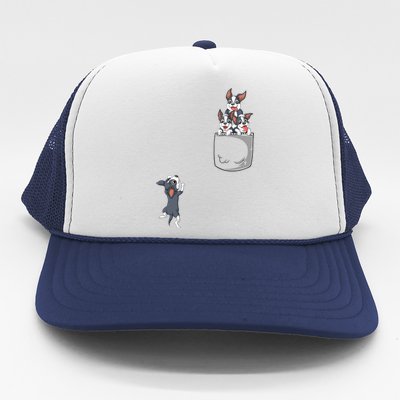 Boston Terrier Pocket Trucker Hat