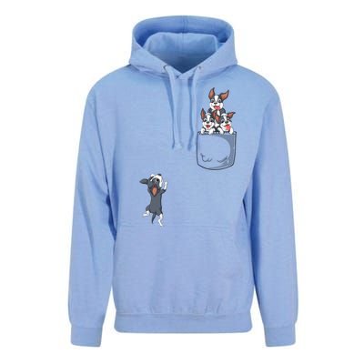 Boston Terrier Pocket Unisex Surf Hoodie