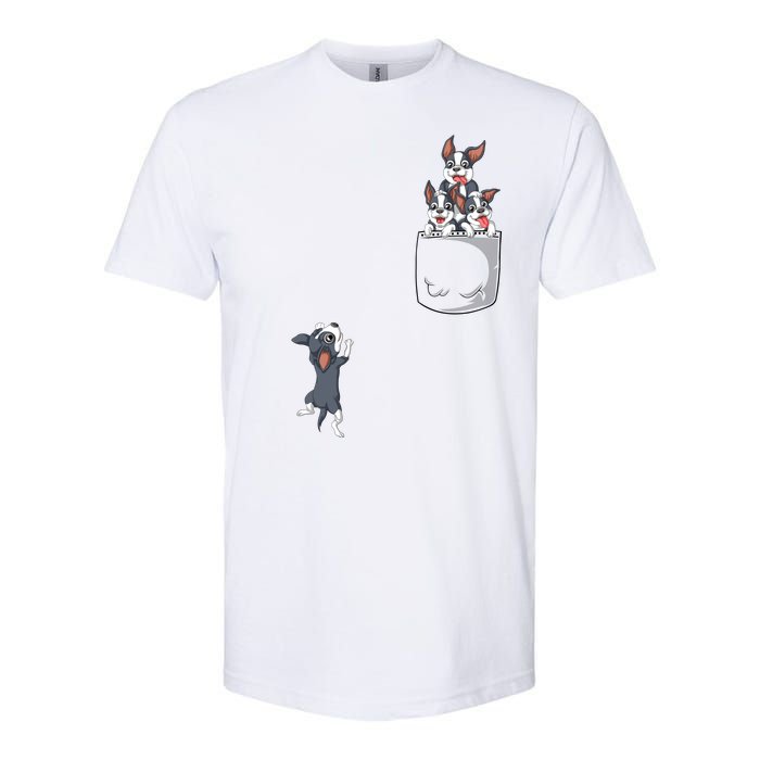 Boston Terrier Pocket Softstyle® CVC T-Shirt