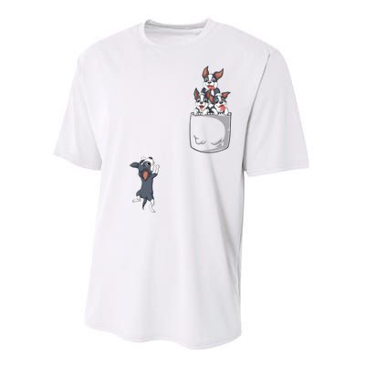 Boston Terrier Pocket Performance Sprint T-Shirt