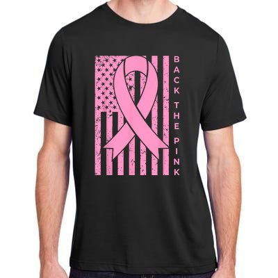 Back The Pink Breast Cancer Awareness Flag Women Men Adult ChromaSoft Performance T-Shirt