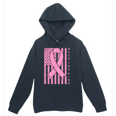 Back The Pink Breast Cancer Awareness Flag Women Men Urban Pullover Hoodie