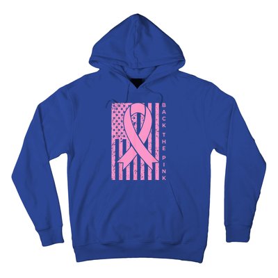 Back The Pink Breast Cancer Awareness Flag Hoodie