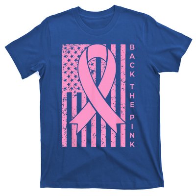 Back The Pink Breast Cancer Awareness Flag T-Shirt