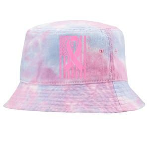 Back The Pink Breast Cancer Awareness Flag Tie-Dyed Bucket Hat