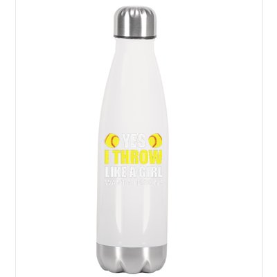 Baseball Throw Player Funny Ball Retro Vintage Coach Lover Funny Gift Stainless Steel Insulated Water Bottle