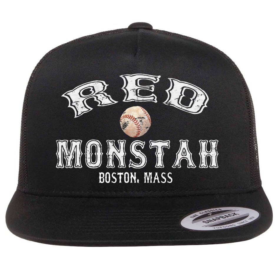 Boston Townie Pride Fans Red Monsta Vintage Fenway Flat Bill Trucker Hat
