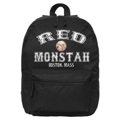 Boston Townie Pride Fans Red Monsta Vintage Fenway 16 in Basic Backpack