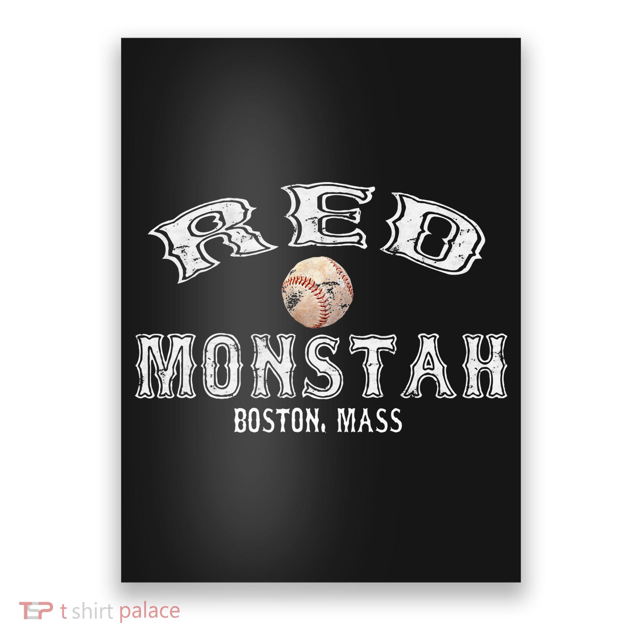 Boston Townie Pride Fans Red Monsta Vintage Fenway Poster