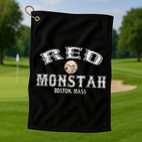 Boston Townie Pride Fans Red Monsta Vintage Fenway Golf Towel
