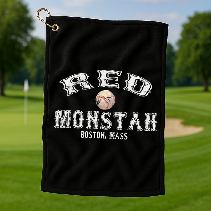 Boston Townie Pride Fans Red Monsta Vintage Fenway Golf Towel
