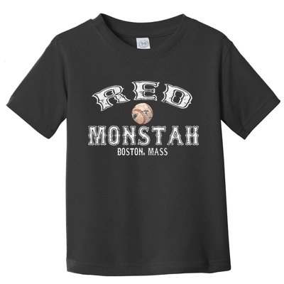 Boston Townie Pride Fans Red Monsta Vintage Fenway Toddler T-Shirt